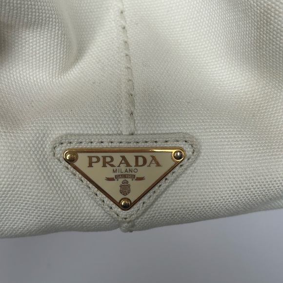 Authentic Prada Canapa Canvas Tote Bag - Comes with Authenticity Card - Picture 6 of 15